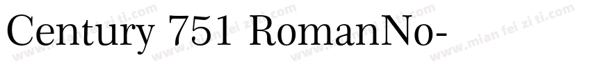 Century 751 RomanNo字体转换